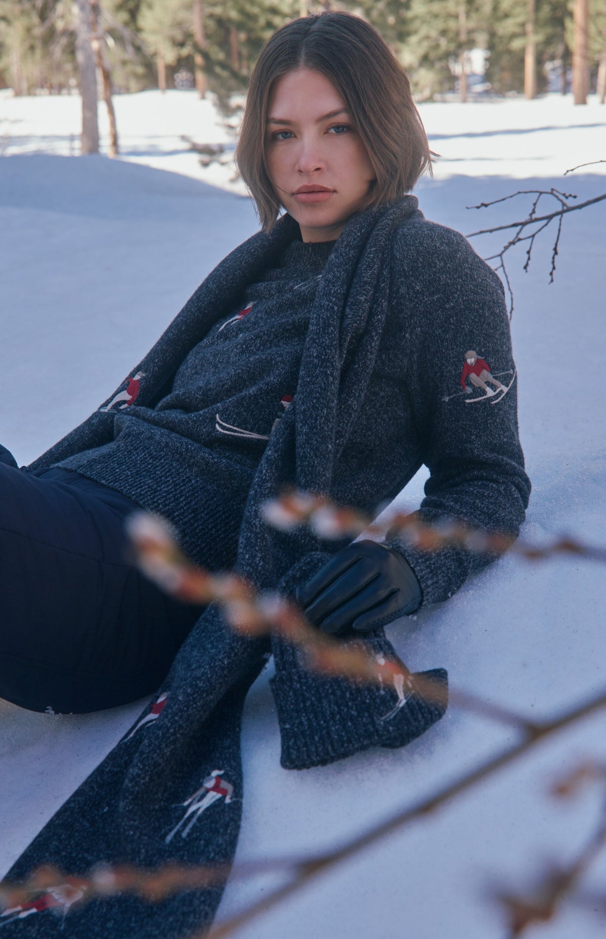 Talia Embroidered Skier Sweater, Black | Alp N Rock Alp N Rock Womens Sweater Talia Embroidered Skier Sweater | Black
