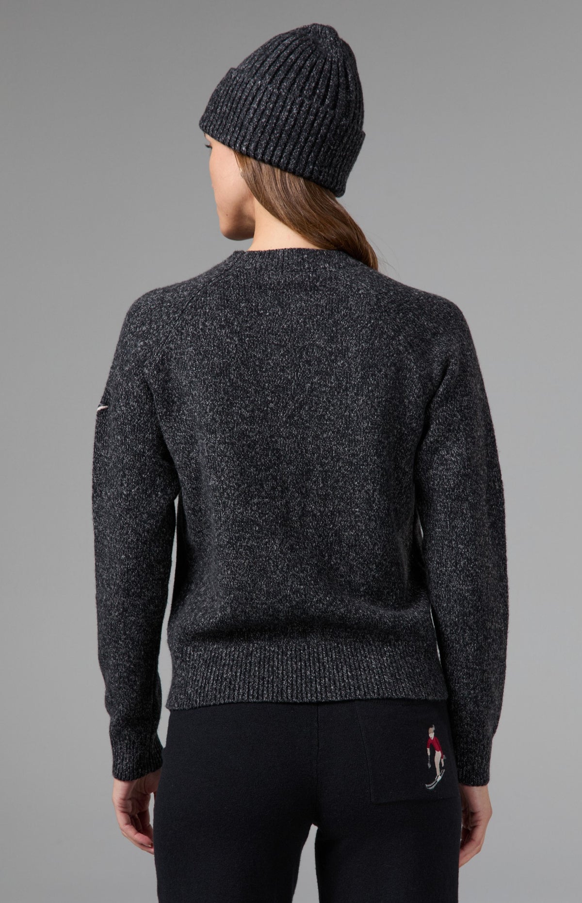 Talia Embroidered Skier Sweater, Black | Alp N Rock Alp N Rock Womens Sweater Talia Embroidered Skier Sweater | Black