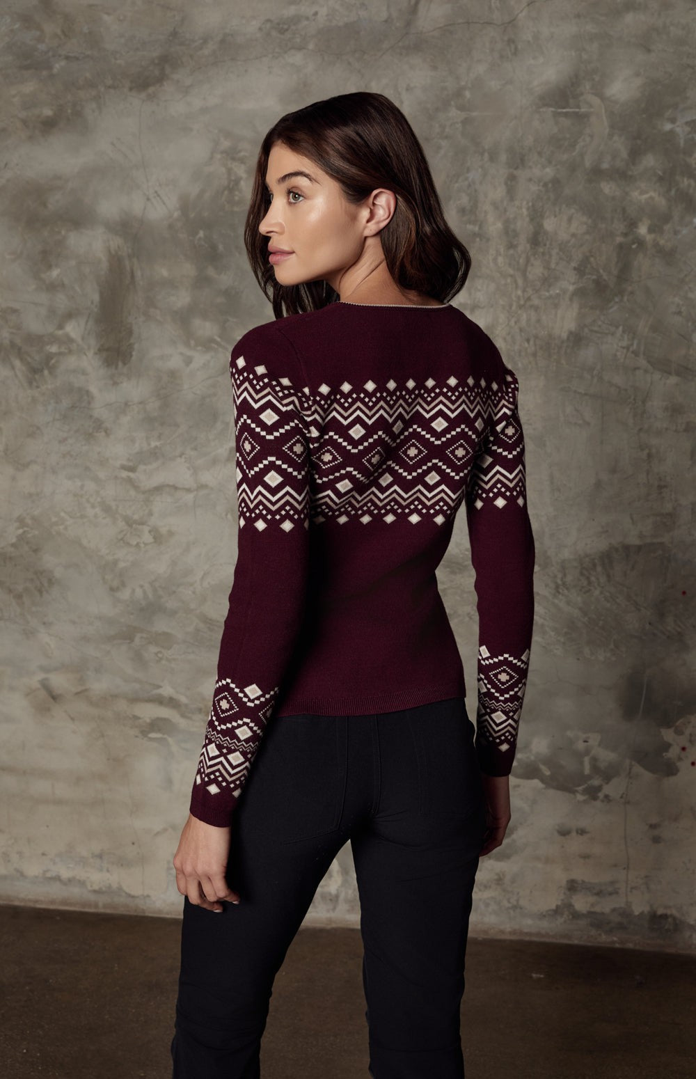 Yvette Henley Sweater, Dark Cherry | Alp N Rock Alp N Rock Womens Sweater Yvette II Henley Sweater | Dark Cherry