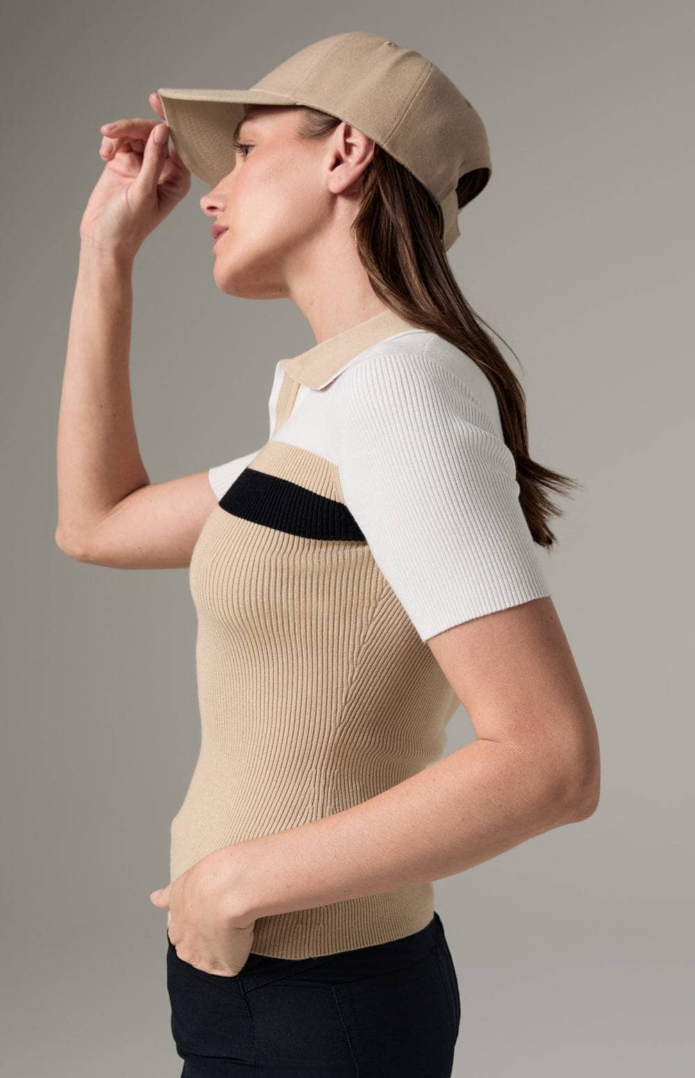 Zoey Rib Polo | Wheat