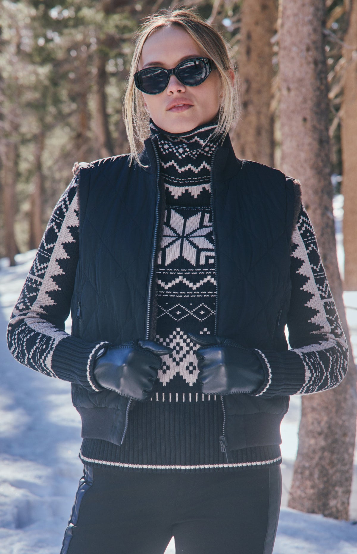 Atlas Quilted Reversible Vest, Black | Alp N Rock Alp N Rock Womens Vest Atlas Quilted Reversible Vest | Black