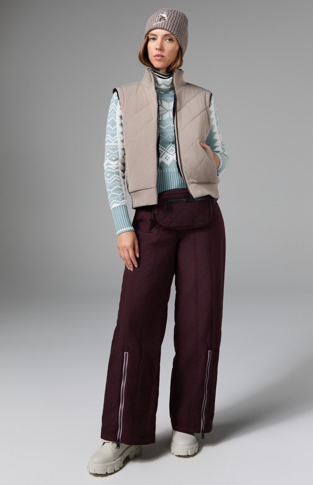 Alp N Rock Atlas Quilted Reversible Vest, taupe quilted revserible vest