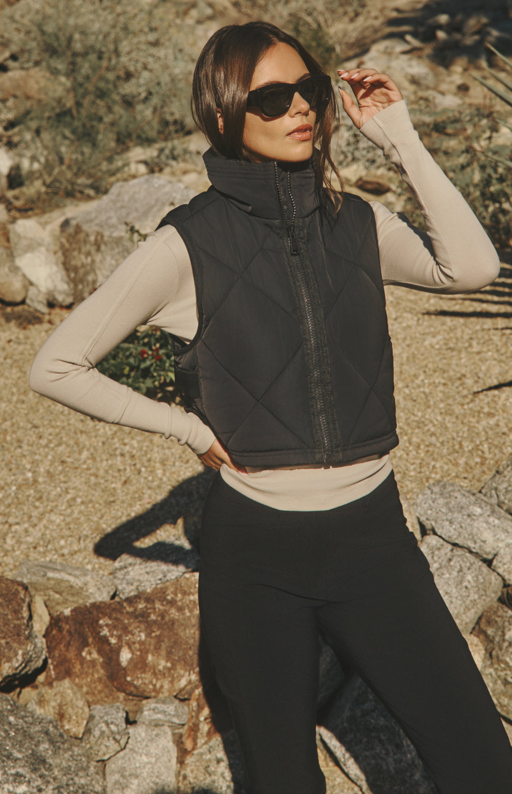 La Vitesse Cropped Vest, Black | Alp N Rock | Women's Vest