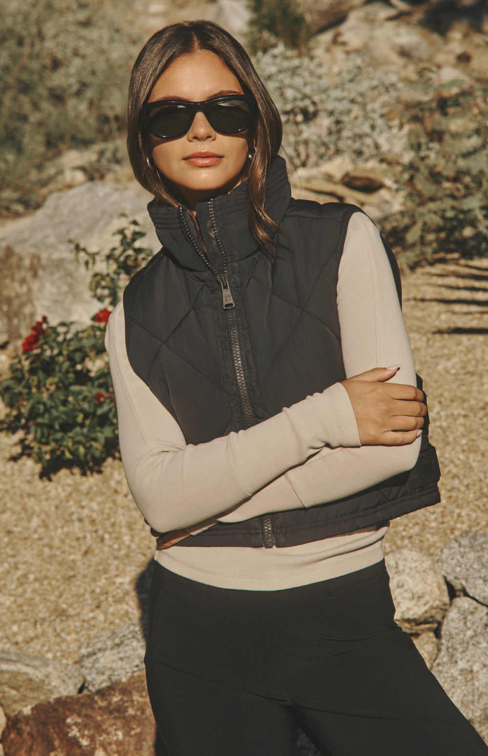 La Vitesse Cropped Vest, Black | Alp N Rock | Women's Vest