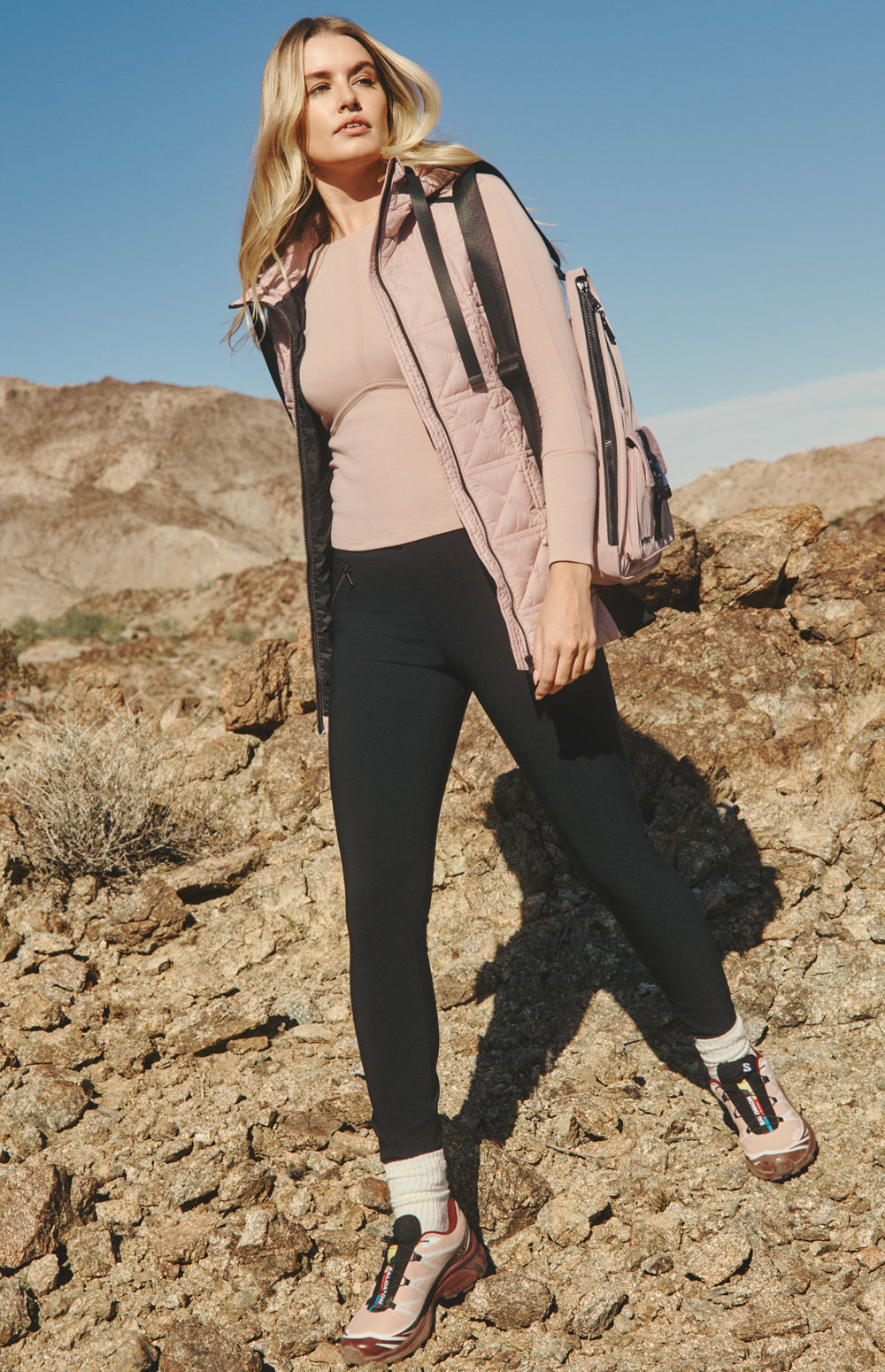 Sinclair Hooded Long Vest, Rose | Alp N Rock Alp N Rock Womens Vest Sinclair Hooded Long Vest | Rose