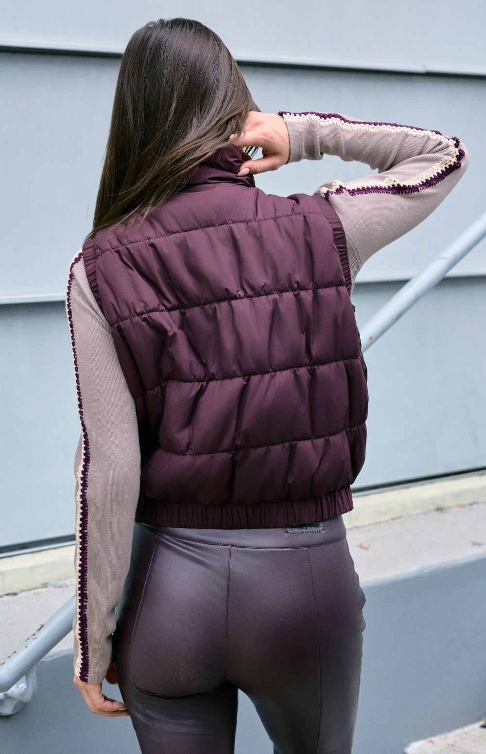 Alp N Rock Zenith Puffer Vest, dark red puffer vest for women