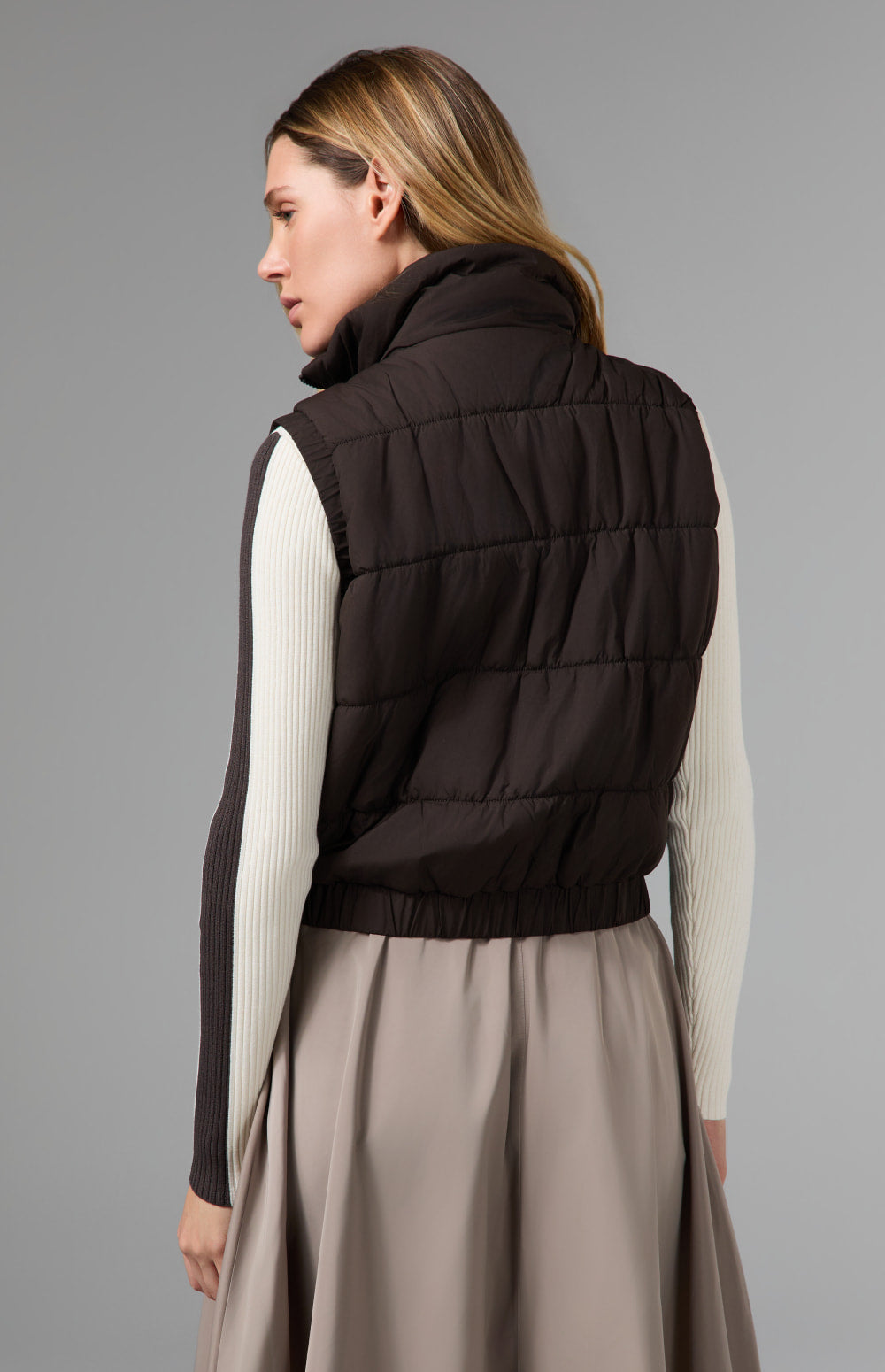 Alp N Rock Zenith Puffer Vest, dark brown puffer vest for women