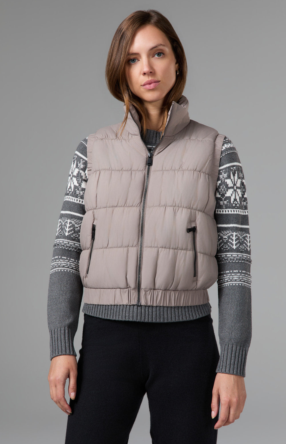 Alp N Rock Zenith Puffer Vest, taupe puffer vest for women