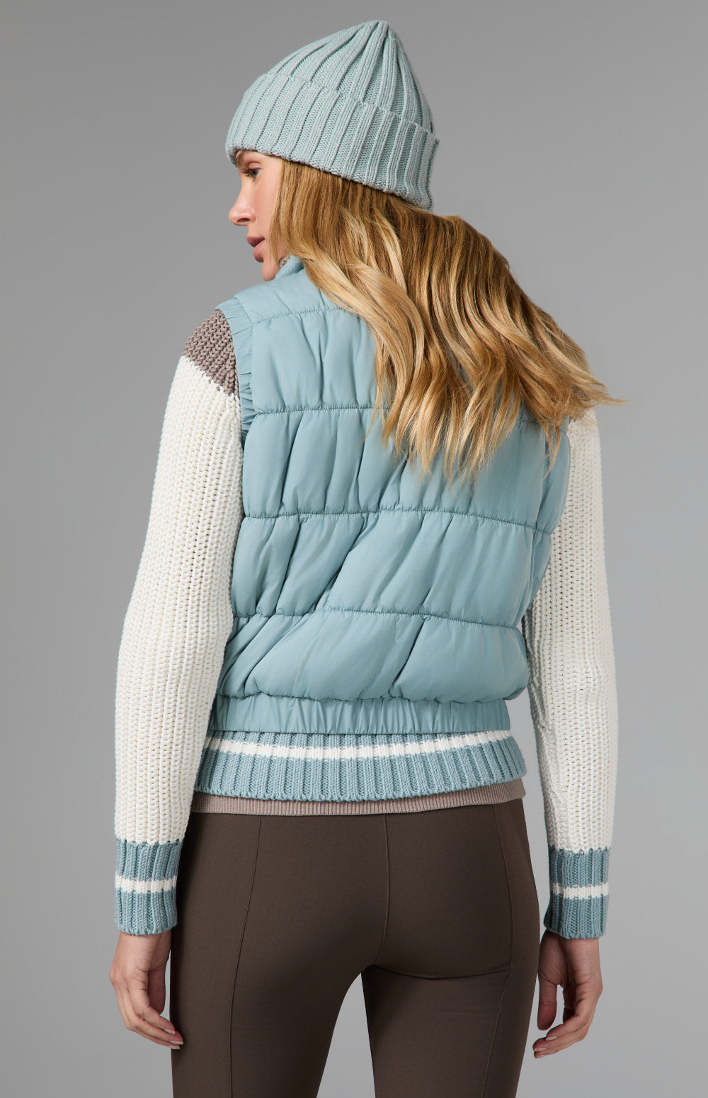Alp N Rock Zenith Puffer Vest, light blue puffer vest for women