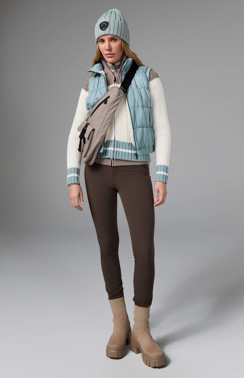 Alp N Rock Zenith Puffer Vest, light blue puffer vest for women