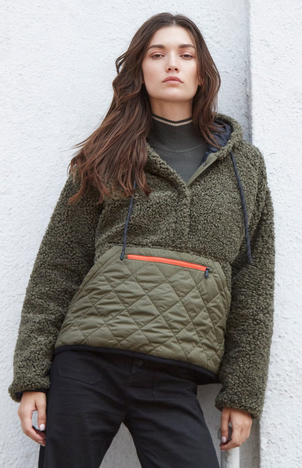 ANR Womens Jacket Alpine Pullover Jacket | Dark Moss