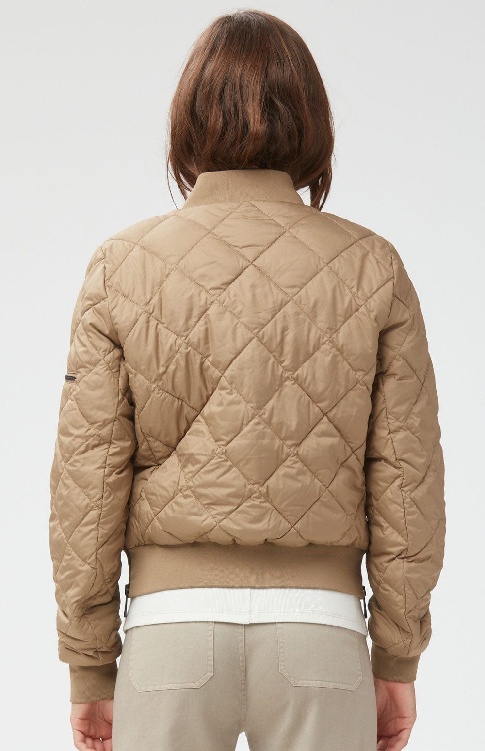 Metro Bomber Jacket by Alp N Rock, Women's Brown Quilted Bomber Jacket