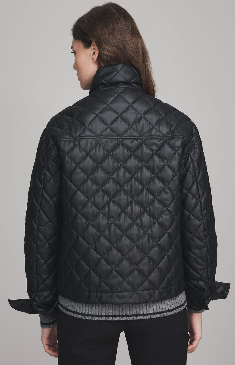 ANR Womens Jacket Milano Vegan Leather Jacket | Black Faux Leather