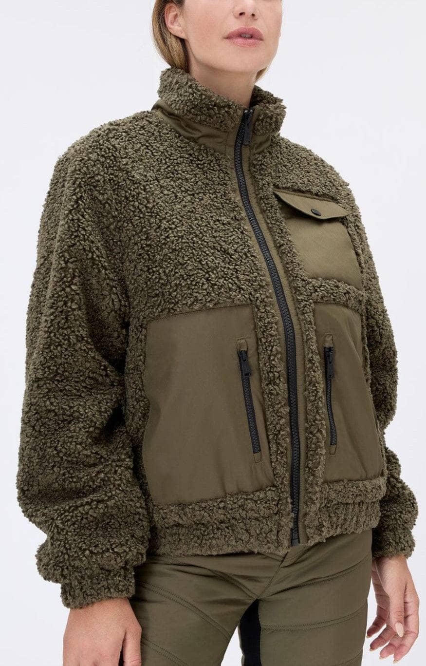 ANR Womens Jacket Noelle II Shearling Jacket | Dark Moss - Preloved