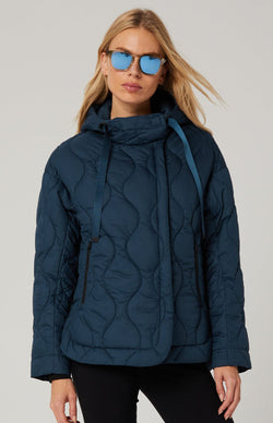 ANR Womens Jacket Nori Quilted Jacket | Teal Blue