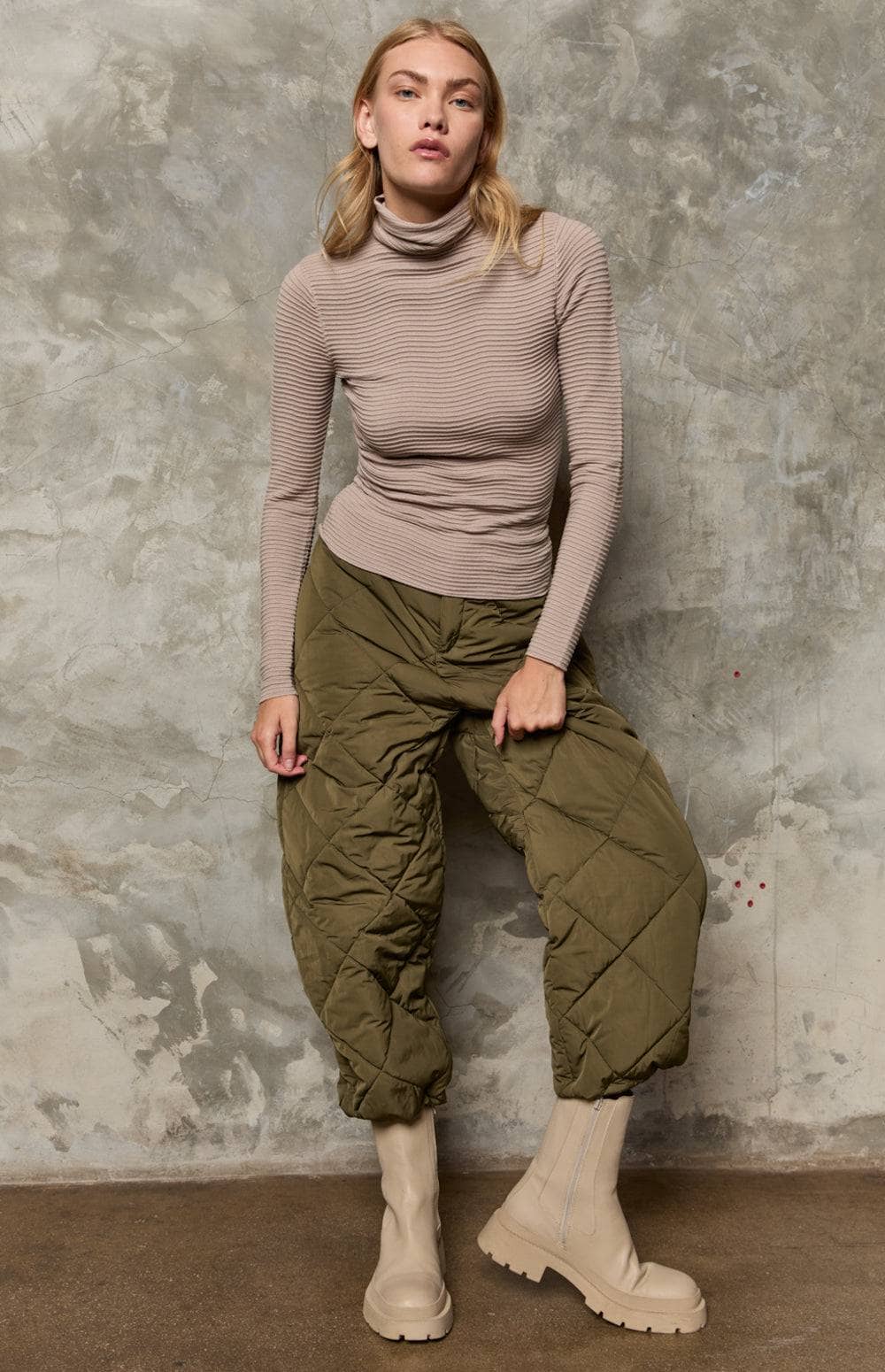 Mika Quilted Pant, Dark Moss | Alp N Rock | Women's Pant