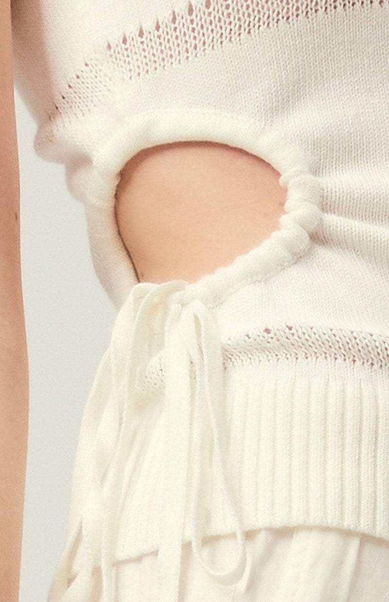 ANR Womens Sleeveless Shirt Elsa Tank | Ivory