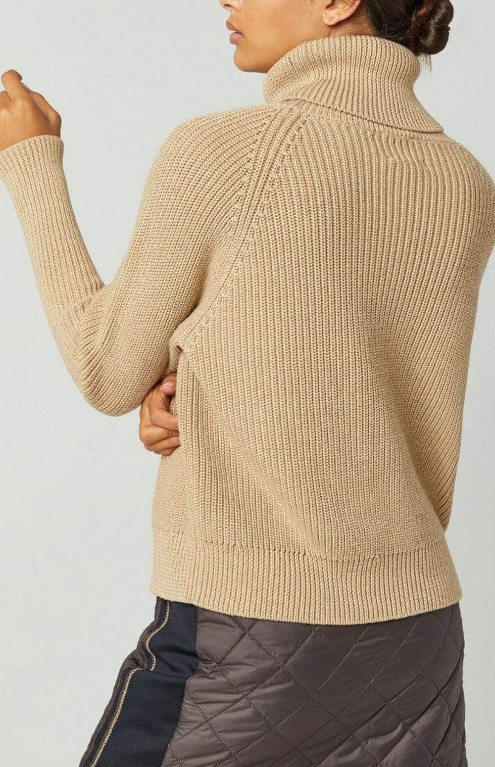 Olivia Sweater by Alp N Rock, Women's Tan Turtleneck Sweater