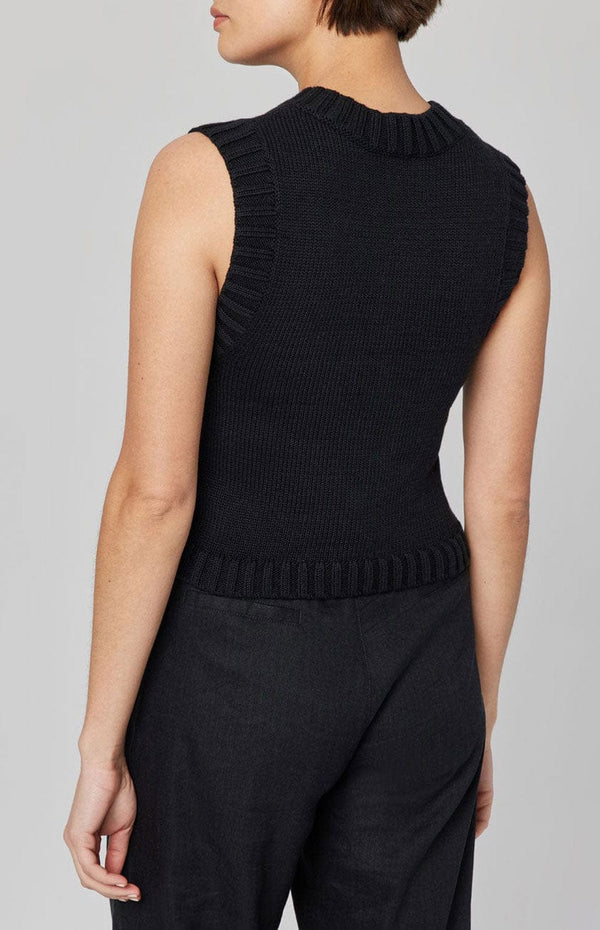 ANR Womens Sweater Carsten Knit Vest | Black