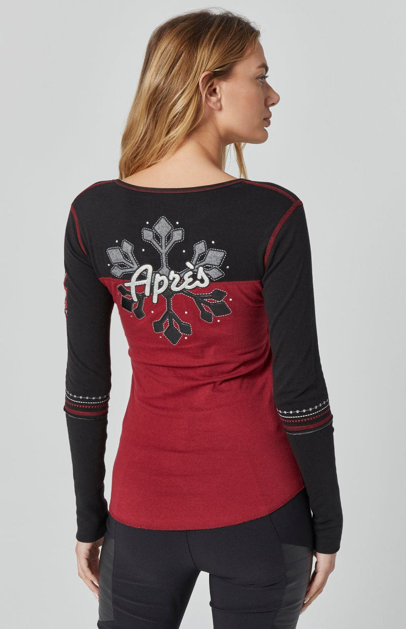 Alp N Rock Womens Henley Shirt Corrin Canada Henley | Deep Red