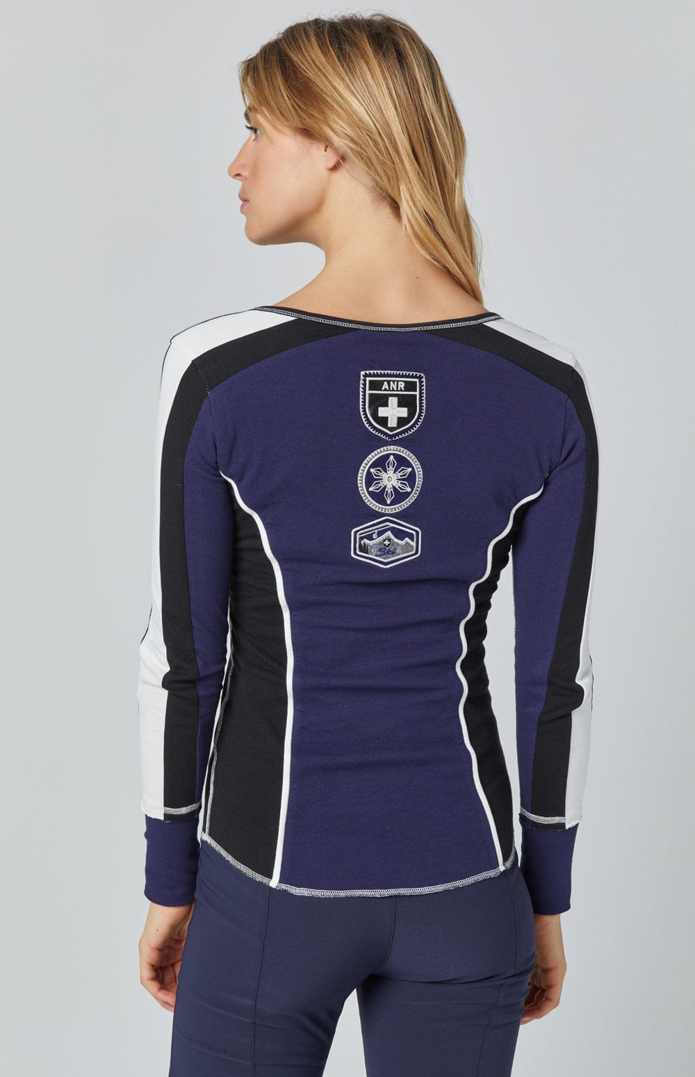 Alp N Rock Womens Henley Shirt Zara Henley | Navy