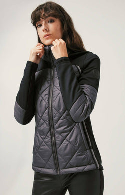 Monogram Quilted Hooded Blouson, Black, Contact Seller for Other Sizes
