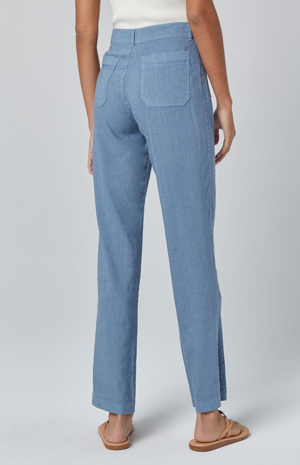 Alp-n-Rock Womens Pant Phoebe Straight Leg Linen Pant | Light Blue