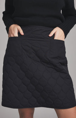 Alp N Rock Womens Skirt Kiko Quilted Skirt | Black