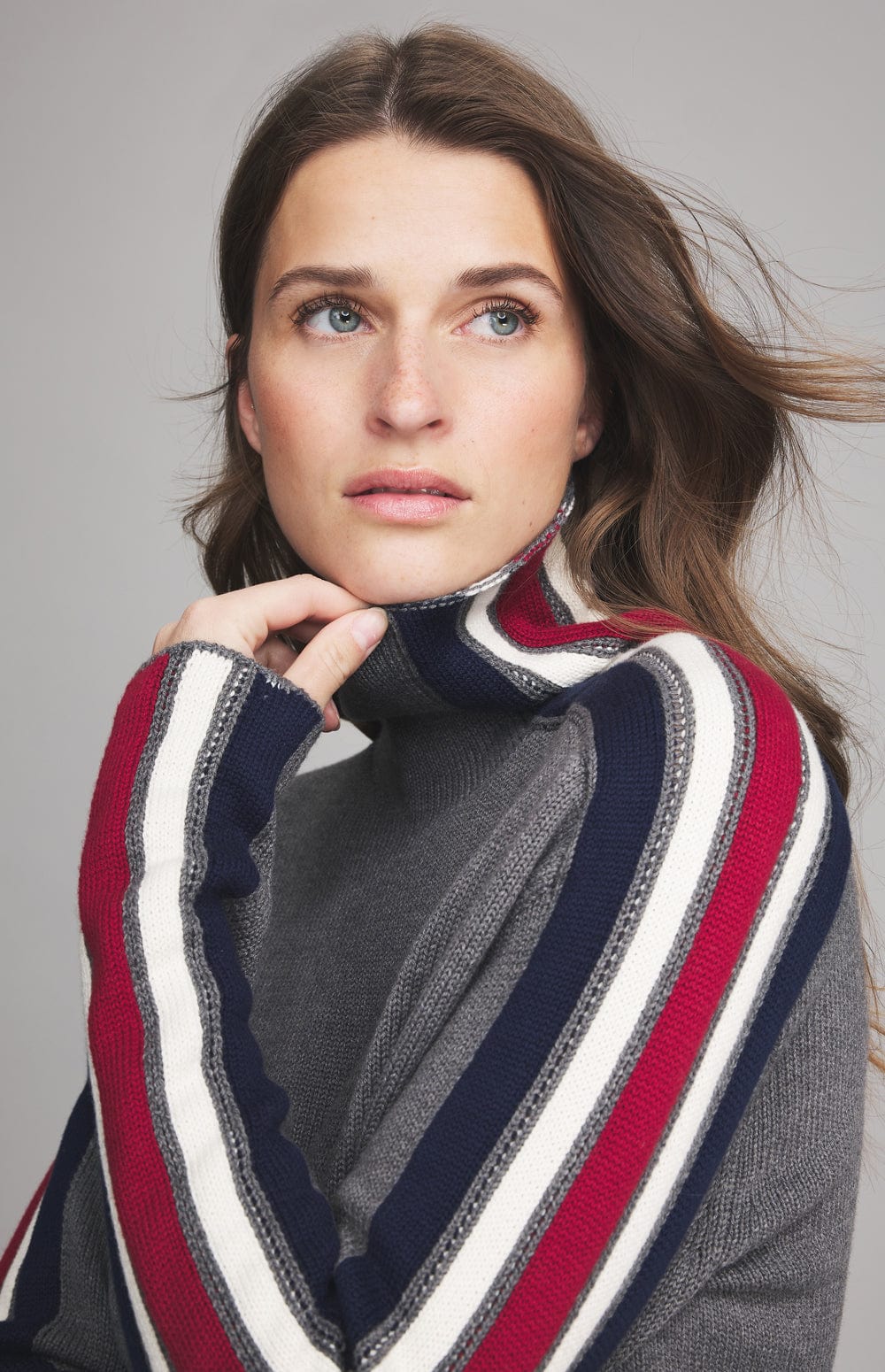 Alp N Rock Womens Sweater Ashlyn Mock Neck Sweater | Heather Grey