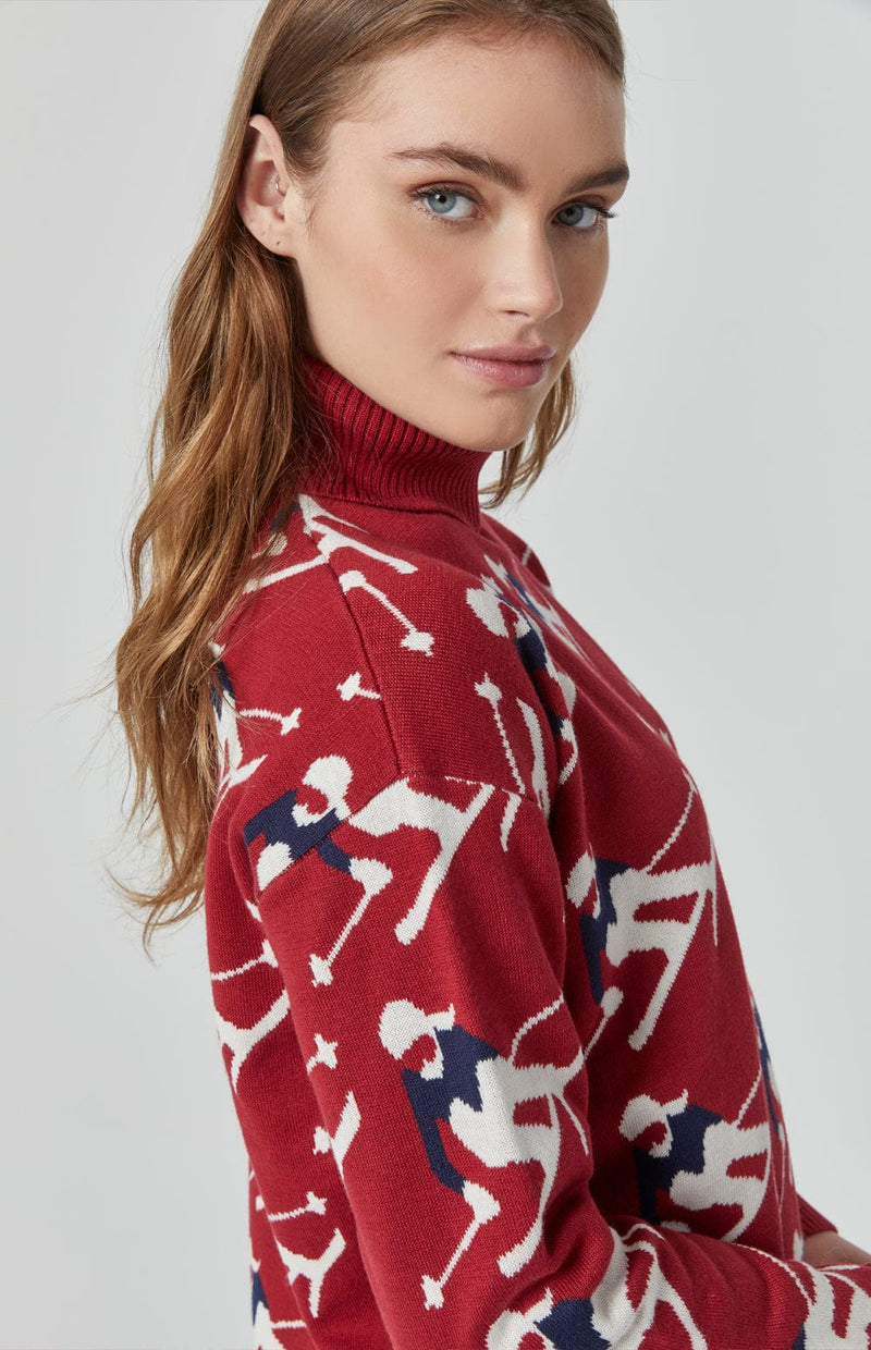 Alp N Rock Womens Sweater Desi Sweater | Deep Red