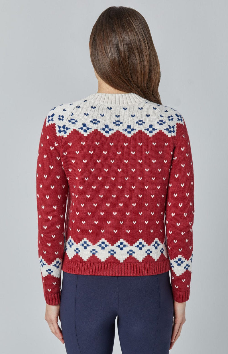 Alp N Rock Womens Sweater Greta Fair Isle Sweater | Deep Red