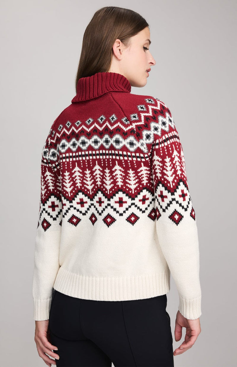 Alp N Rock Womens Sweater Logan Fair Isle Sweater | Deep Red