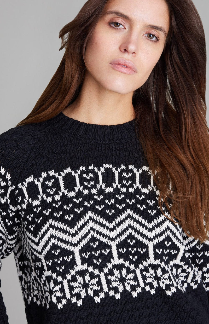 Alp N Rock Womens Sweater Selena Fair Isle Sweater | Black