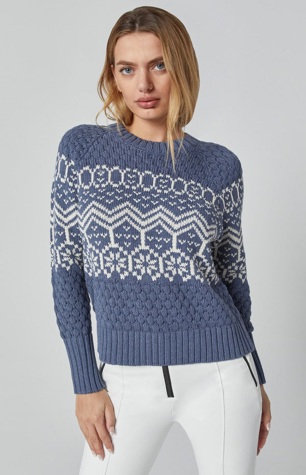 Alp N Rock Womens Sweater Selena Fair Isle Sweater | Heather Blue