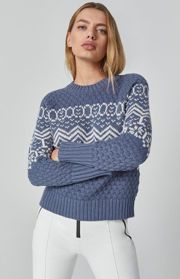 Alp N Rock Womens Sweater Selena Fair Isle Sweater | Heather Blue