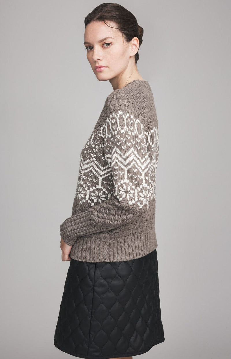 Alp N Rock Womens Sweater Selena Fair Isle Sweater | Heather Taupe