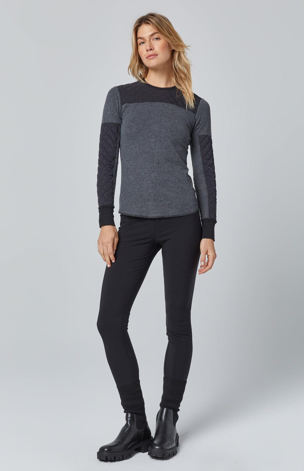 ANR Womens Crew Shirt Dakota Crew | Heather Black