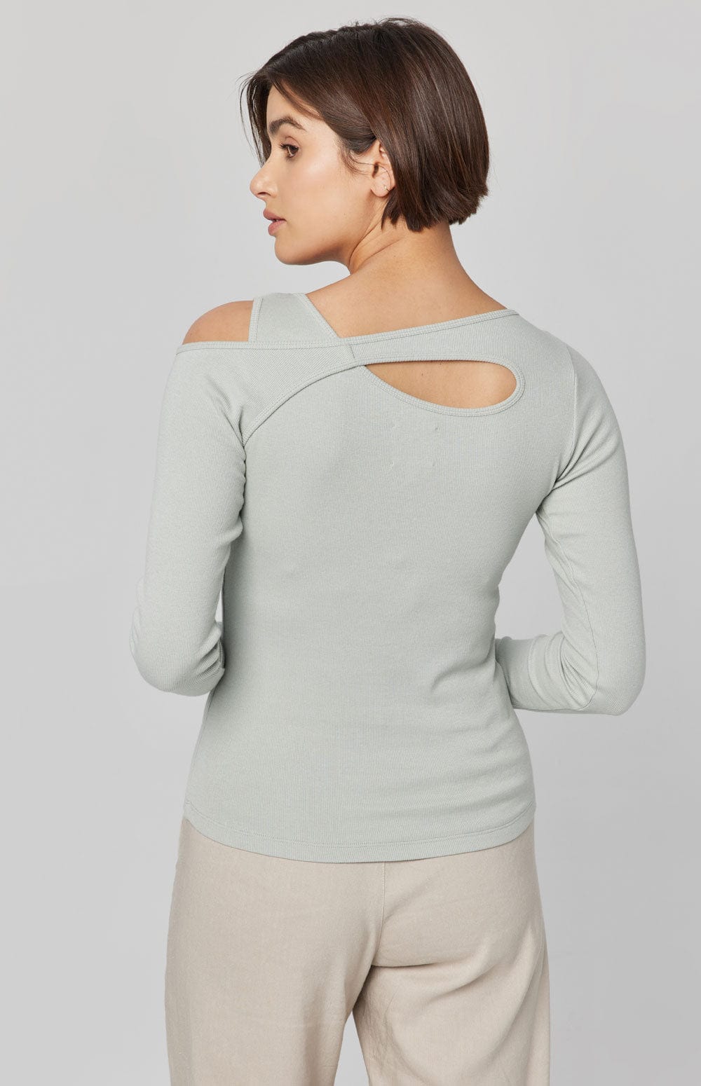 ANR Womens Crew Shirt Nalla Top | Italian Sage