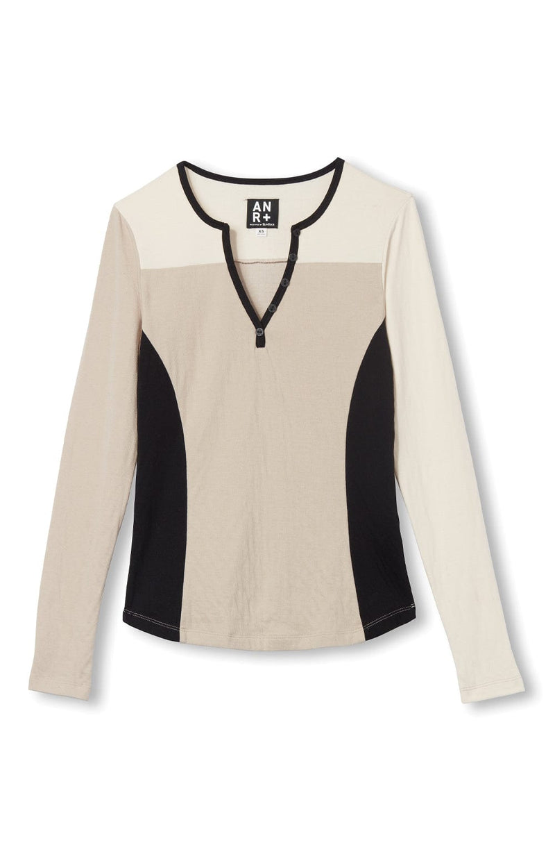 ANR Womens Henley Shirt Gemma Henley | Tan