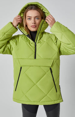 ANR Womens Jacket Yuki Quilted Pullover | Citron