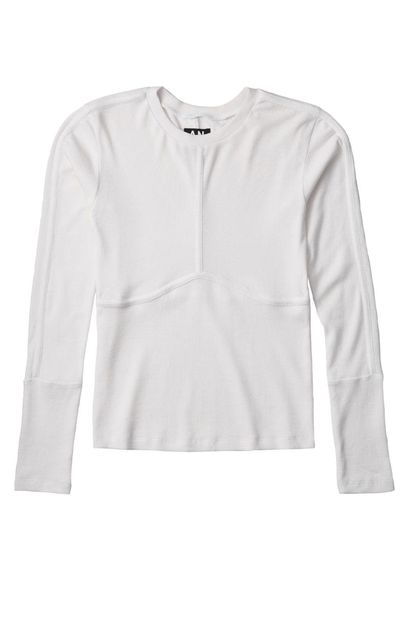 ANR Womens Shirt Delaney Crewneck Top | Off White