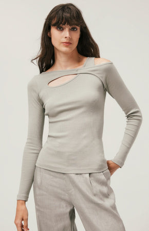 Nalla Crewneck Top Celadon Preloved