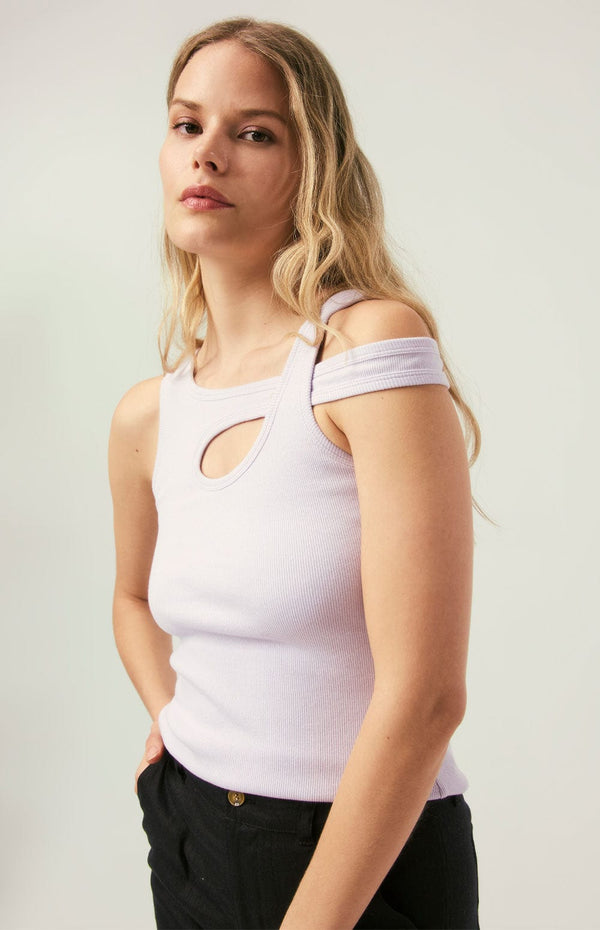 ANR Womens Sleeveless Shirt Elisa Tank Top | Lilac Haze