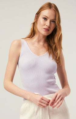 ANR Womens Sleeveless Shirt Maryam Ii Tank Top Sweater | Lilac Haze