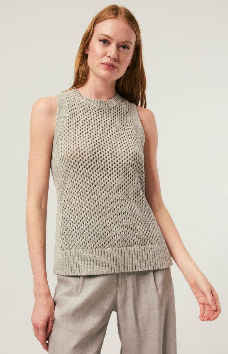 ANR Womens Sleeveless Shirt Vivi Ii Tank Top Sweater | Celadon