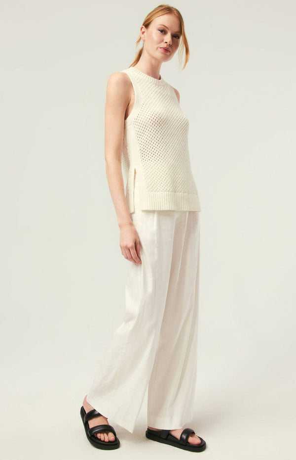 ANR Womens Sleeveless Shirt Vivi Knit Tank | Ivory