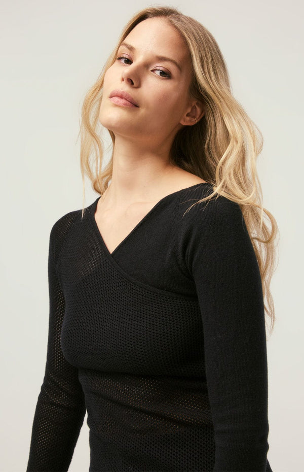 ANR Womens Sweater Colette Top | Black