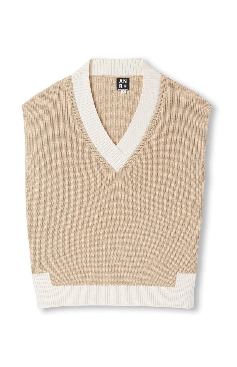 ANR Womens Sweater Evie Sweater Vest | Heather Oatmeal