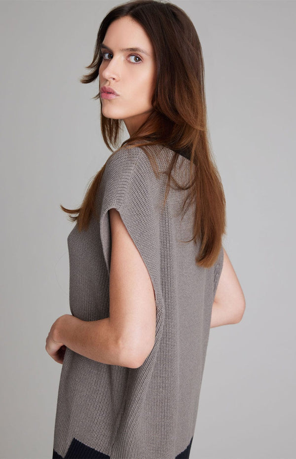 ANR Womens Sweater Evie Sweater Vest | Heather Taupe