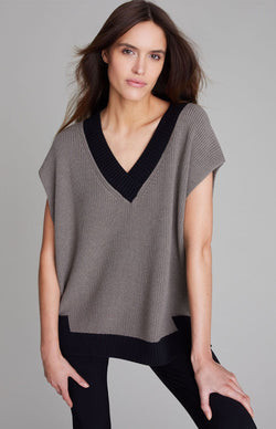 ANR Womens Sweater Evie Sweater Vest | Heather Taupe